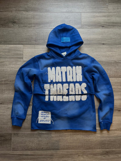 Signature Matrix Threads Hoodie-Racer Blue