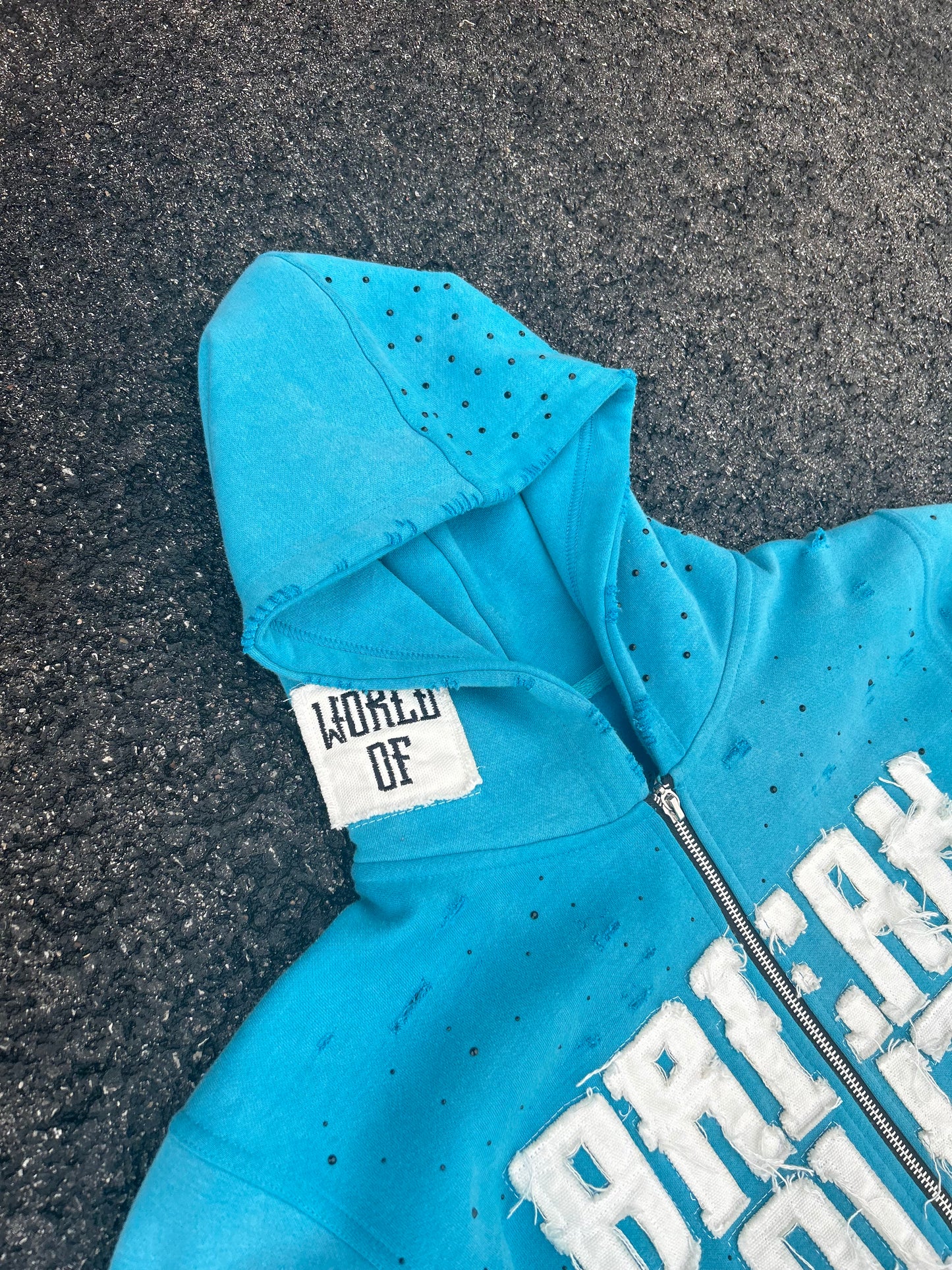 BOYM RHINESTONE ZIP-UP (Baby Blue)